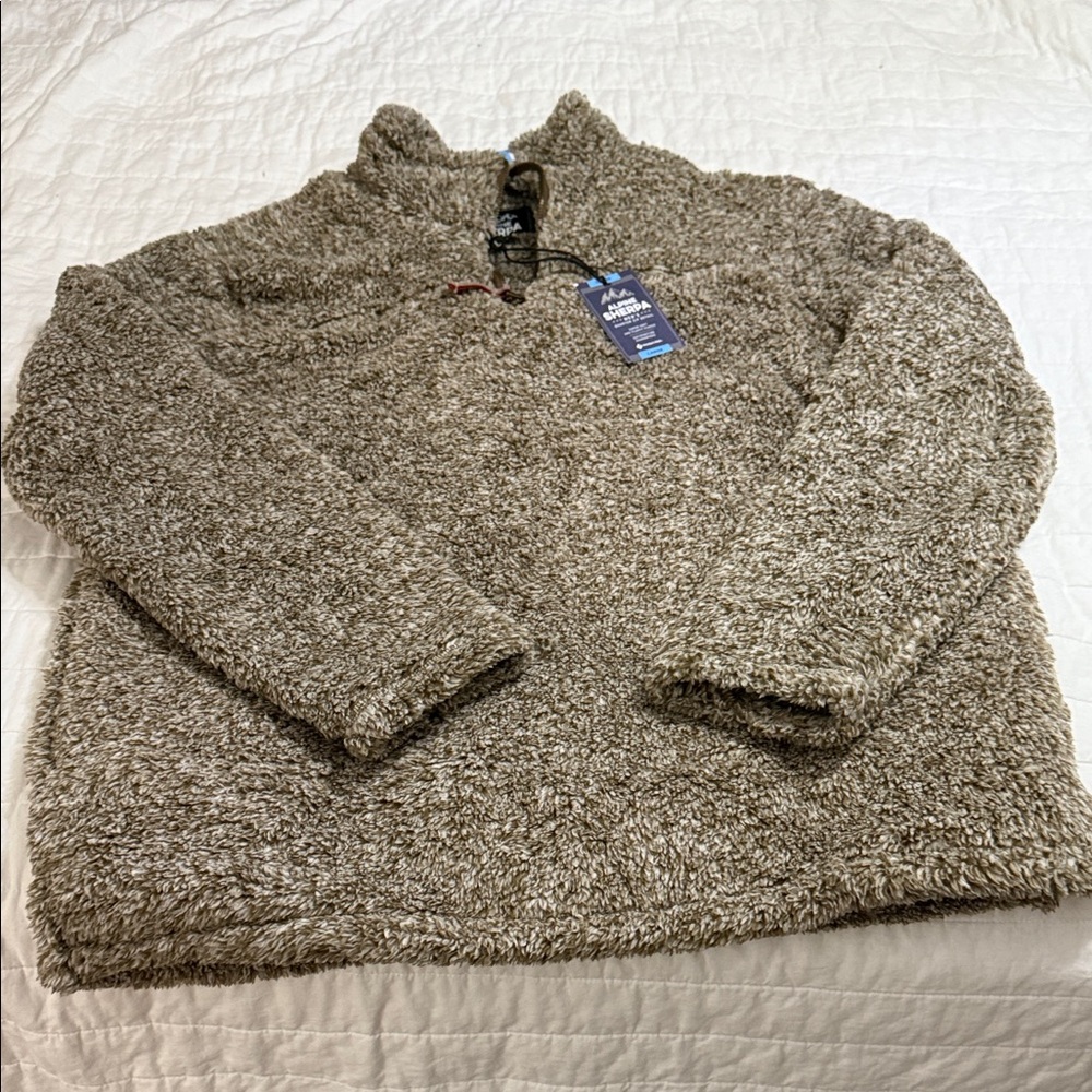 Alpine Men's Zip Up Sweater in Brown